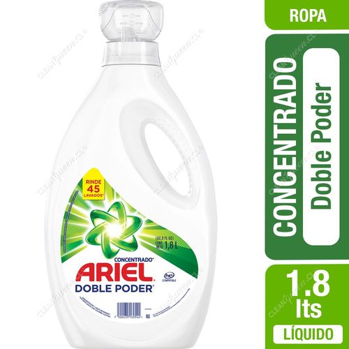 Detergente Líquido Concentrado Ariel Doble Poder 1.8 L