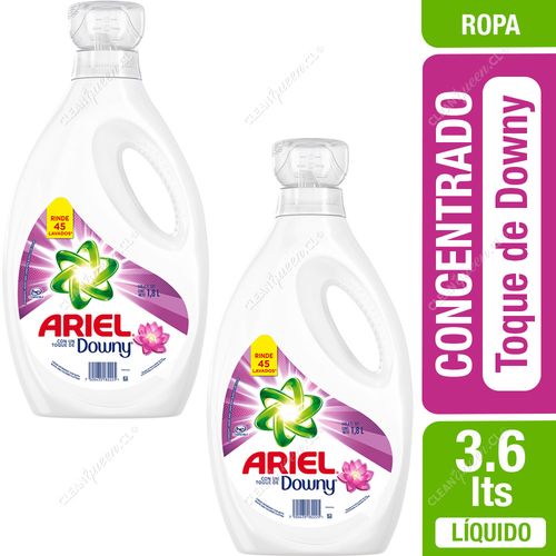 Detergente Líquido Concentrado Ariel Toque de Downy 1.8 L x 2 Unid