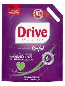 Detergente Líquido Drive con Suavizante Bioenzimas Recarga 2.7 L