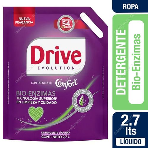 Detergente Líquido Drive con Suavizante Bioenzimas Recarga 2.7 L