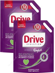 Detergente Líquido Drive con Suavizante Bioenzimas Recarga 2 x 2.7 L