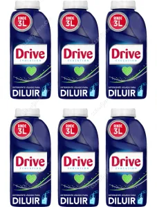 Detergente Líquido Drive Para Diluir Bioenzimas 6 x 500 ml Rinde 3 L c/u