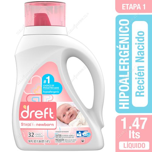 Detergente Líquido Hipoalergénico Dreft Etapa 1 - Recién Nacido 1.47 L