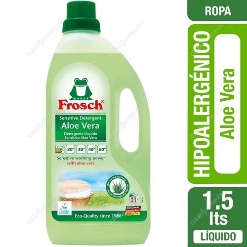 Detergente Líquido Hipoalergénico Piel Sensible Aloe Vera Frosch 1.5 L