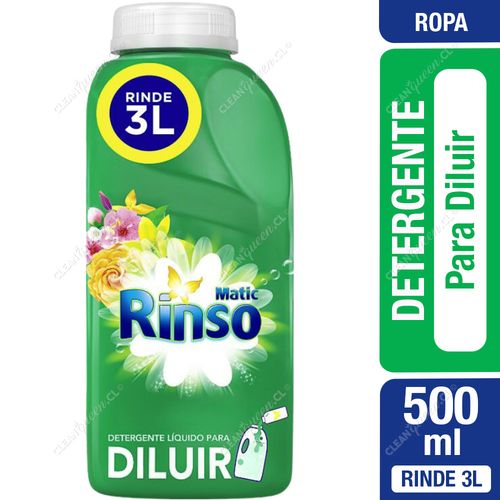 Detergente Líquido Rinso Para Diluir 500 ml Rinde 3 L