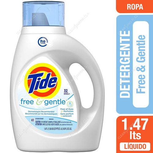 Detergente Líquido Tide Free and Gentle 1.36 L