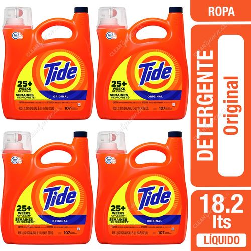 Detergente Líquido Tide Original 4 x 4.55 L