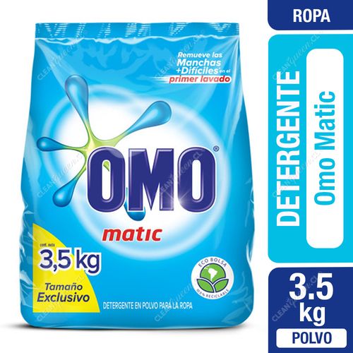 Detergente Polvo Omo Matic Bolsa 3.5 Kg