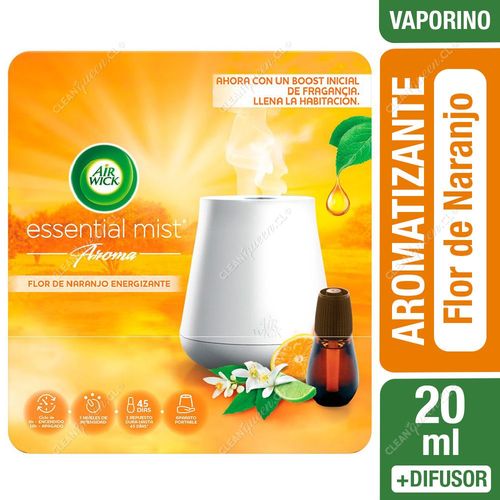 Difusor + Repuesto Aromatizante Vaporino Air Wick Flor de Naranjo Energizante 20 ml