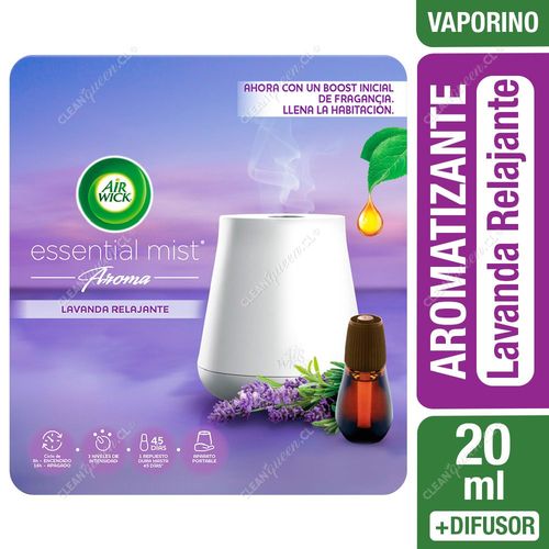 Difusor + Repuesto Aromatizante Vaporino Air Wick Lavanda Relajante 20 ml