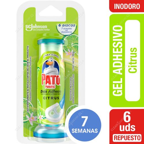 Discos Adhesivos Pato Purific Citrus Repuesto 6 Unid