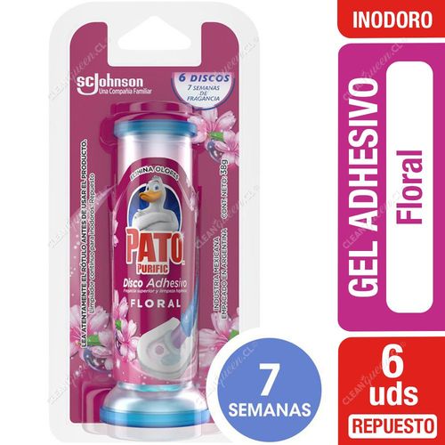 Discos Adhesivos Pato Purific Floral Repuesto 6 Unid