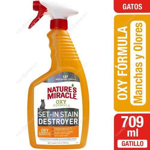 Eliminador de Manchas y Olores Oxy Fórmula para Gato Nature's Miracle 709 ml