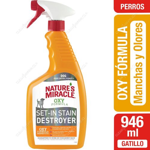 Eliminador de Manchas y Olores Oxy Fórmula para Perro Nature's Miracle 946 ml