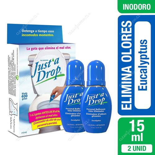 Eliminador de Olores para Inodoro Just a Drop Aroma Eucalyptus 15 ml, 2 Unid