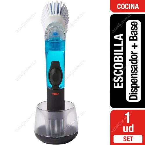 Escobilla Lavaloza con Dispensador y Base Oxo 1 Unid