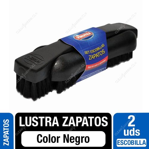 Set Escobillas Lustra Zapatos Virutex Negro 2 unid