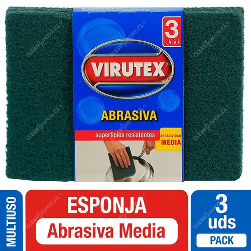 Esponja Abrasiva Media Virutex 3 Unid