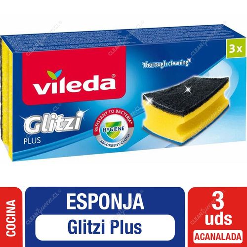 Esponja Acanalada Glitzi Plus Vileda 3 Unid