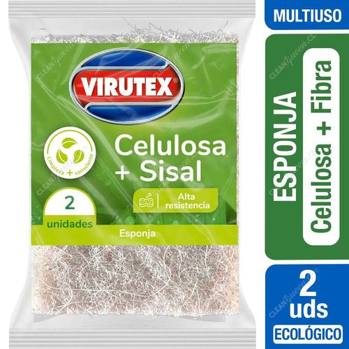 Esponja Celulosa Fibra Sisal Virutex 2 Unid