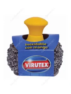 Esponja de Acero Inoxidable con Mango Virutex 1 Unid