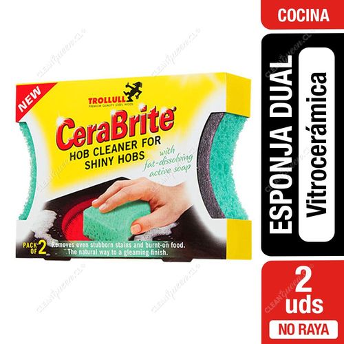 Esponja Dual para la Vitrocerámica CeraBrite Trollull 2 Unid