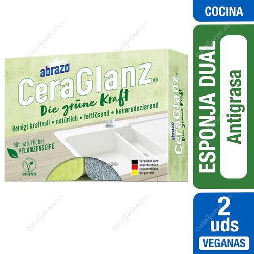 Esponja Vegana Limpia Cocina CeraGlanz Abrazo 2 Unid