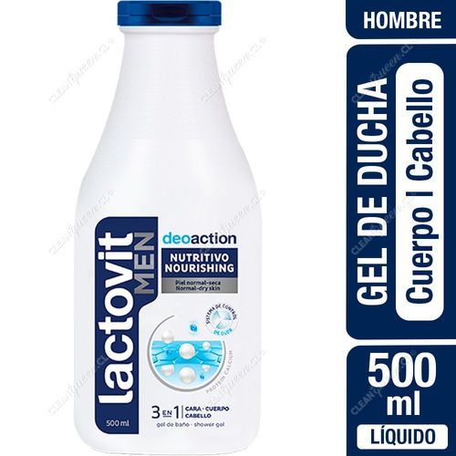 Gel de Ducha Men Nutritivo Deoaction Lactovit 500 ml