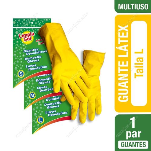 Guantes de Látex Domésticos Limpia Sol Talla L