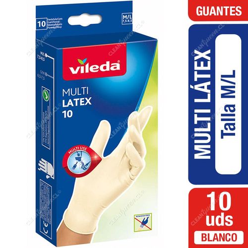 Guantes Multi Látex Vileda Talla M/L 10 Unid