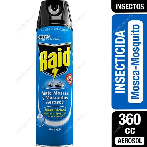 Insecticida Raid Mata Mosquitos, Moscas y Zancudos 360 cc