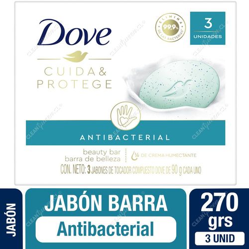 Jabón Barra Dove Antibacterial 90 g x 3 Unid