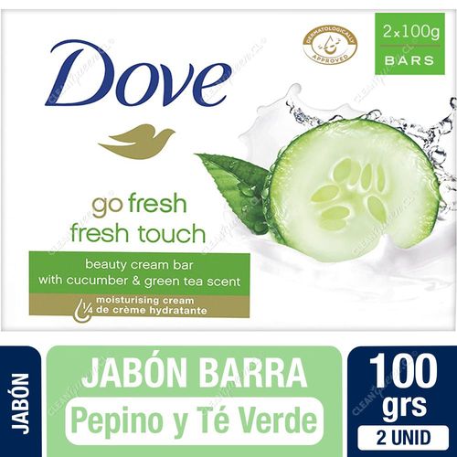 Jabón Barra Dove Go Fresh Pepino y Té Verde 100 g x 2 Unid