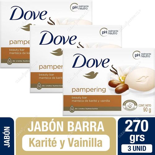 Jabón Barra Dove Shea Butter 90 g x 3 Unid