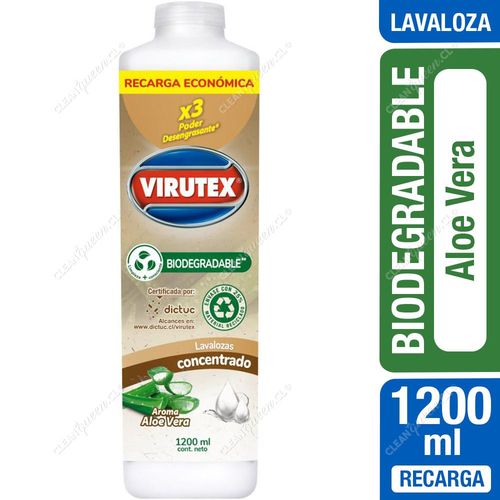 Lavaloza Ecológico Virutex Aloe Vera Recarga 1200 ml