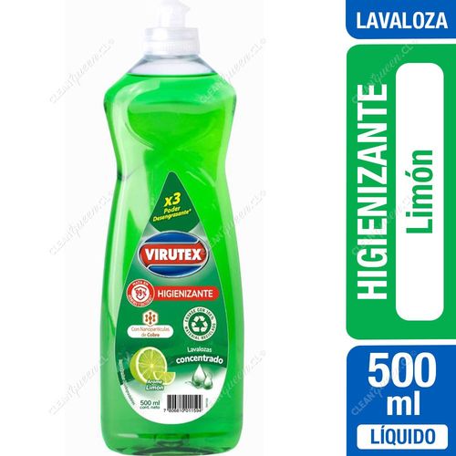 Lavaloza Higienizante Virutex Limón 500 ml