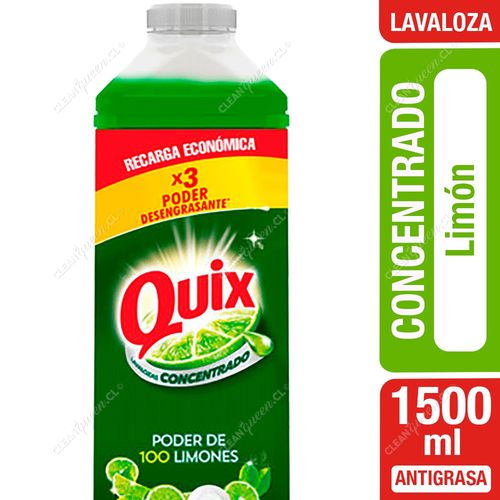 Lavaloza Quix concentrado Limón Recarga 1.5 L