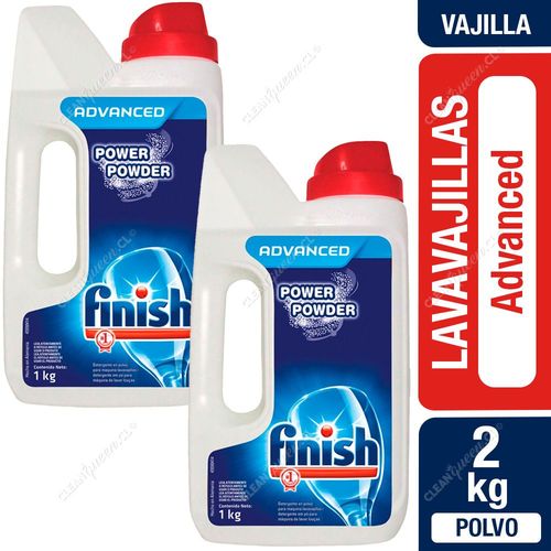 Lavavajilla Finish Detergente en Polvo 1 Kg x 2 Unid