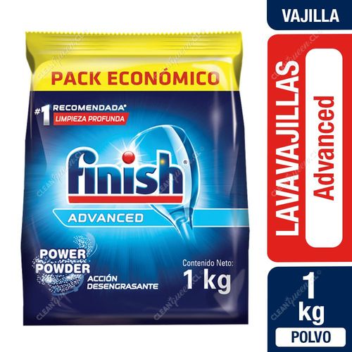 Lavavajilla Finish Detergente en Polvo Pack Económico 1 Kg