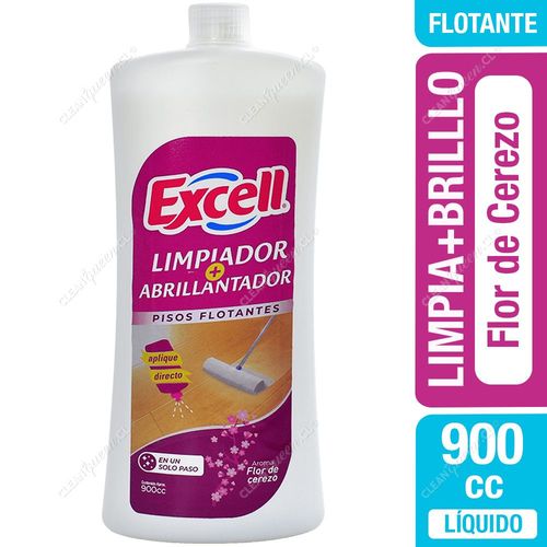 Limpiador + Abrillantador Piso Flotante Aroma Flor de Cerezo Excell 900 cc