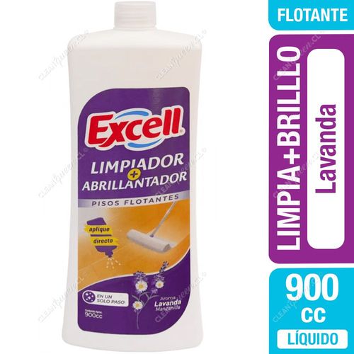 Limpiador + Abrillantador Piso Flotante Aroma Lavanda Excell 900 cc