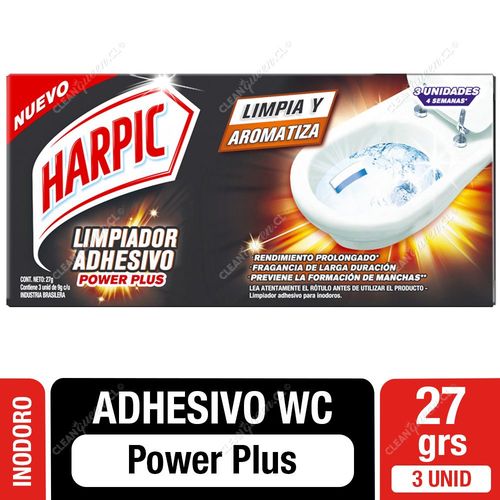 Limpiador Adhesivo Harpic Power Plus 27 g, 3 Unid