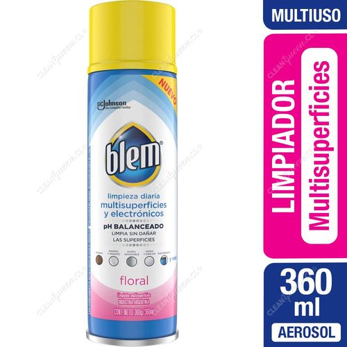 Limpiador Aerosol Multisuperficies y Electrónicos Blem Floral 360 ml