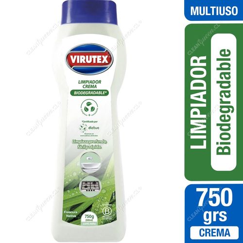 Limpiador Crema Biodegradable Virutex 750 g