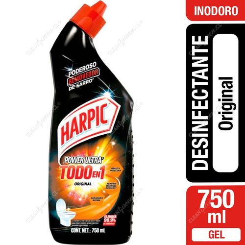 Limpiador Desinfectante Inodoro Harpic Max Power Original 750 ml