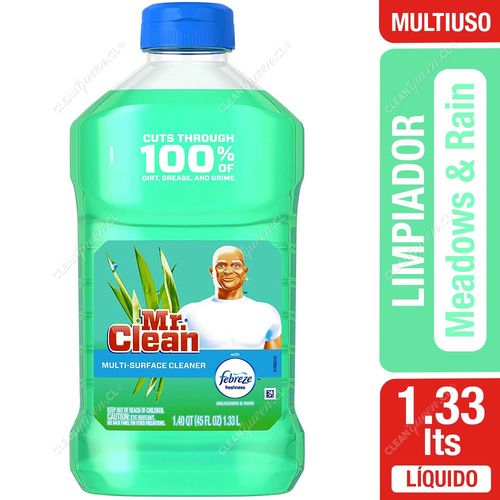 Limpiador Líquido Multisuperficies Mr. Clean Febreze Meadows & Rain 1.33 L