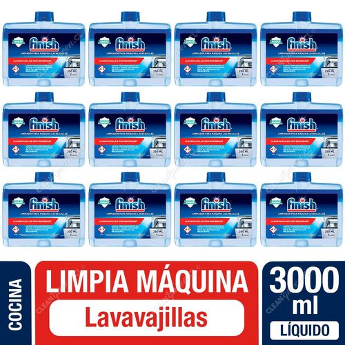 Limpiador Máquina Lavavajillas Finish 12 x 250 ml