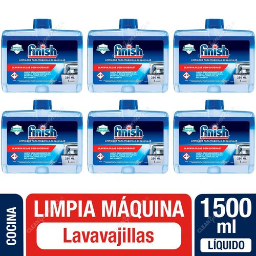 Limpiador Máquina Lavavajillas Finish 6 x 250 ml