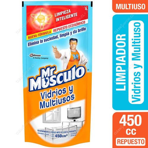 Limpiador Vidrios y Multiuso Mr. Músculo Repuesto 450 cc