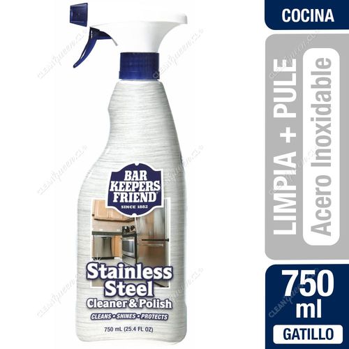 Limpiador y Pulidor Acero Inoxidable BKF Stainless Steel Cleaner & Polish Gatillo 750 ml